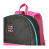 Mochila Escolar Bagcherry Con Cartuchera 18l Mujer Color Negro 440008 Diseño De La Tela Liso