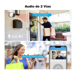 Cámara Domo Exterior Hd 5mp Color Alarma Sonora Audio 2 Vías Blanco