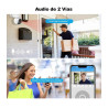 Cámara Domo Exterior Hd 5mp Color Alarma Sonora Audio 2 Vías Blanco
