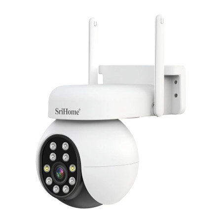 Cámara Domo Exterior Hd 5mp Color Alarma Sonora Audio 2 Vías Blanco