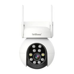 Cámara Domo Exterior Hd 5mp Color Alarma Sonora Audio 2 Vías Blanco