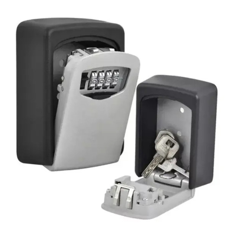 Caja Fuerte Guarda Llaves Mini Airbnb Seguridad Combinación Color Gris