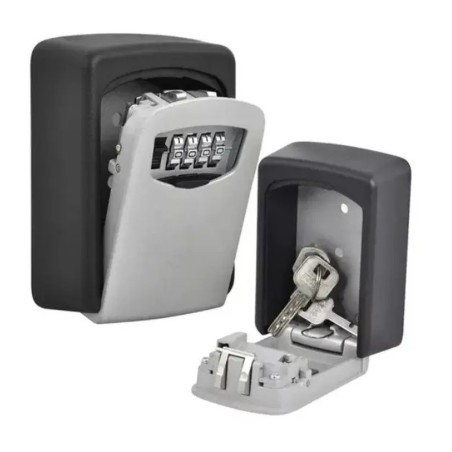 Caja Fuerte Guarda Llaves Mini Airbnb Seguridad Combinación Color Gris
