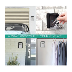 Caja Fuerte Guarda Llaves Mini Airbnb Seguridad Combinación Color Gris