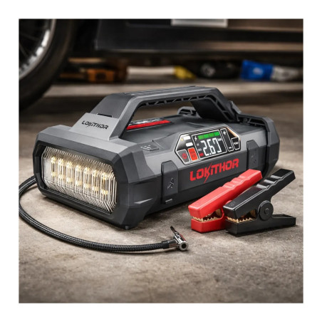 Arrancador Bateria 12v Con Compresor Inflador Linterna 8.0n