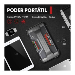Arrancador Bateria 12v Con Compresor Inflador Linterna 8.0n