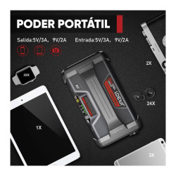 Arrancador Bateria 12v Con Compresor Inflador Linterna 8.0n
