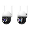 Kit 2 Cámara Domo Hd Wifi Audio 2 Vias Vision Nocturna Color Blanca Y Negra