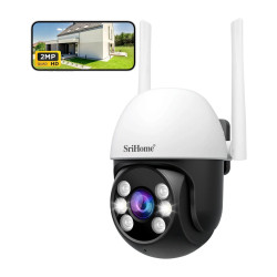 Kit 2 Cámara Domo Hd Wifi Audio 2 Vias Vision Nocturna Color Blanca Y Negra