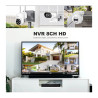 Kit Nvr + 4 Cámaras Domo Hd Audio 2 Vías Vision Color Alarma - Negro Y Blanco