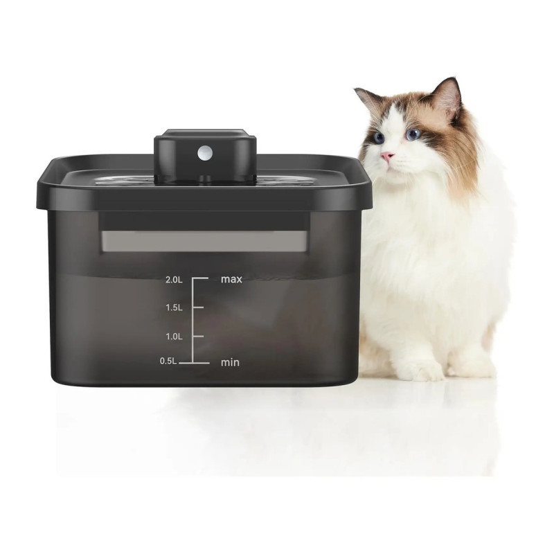 Bebedero Perro Gato Smart Automatico Sensor De Movimiento Negro