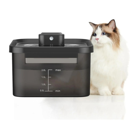 Bebedero Perro Gato Smart Automatico Sensor De Movimiento Negro