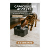 Bebedero Perro Gato Smart Automatico Sensor De Movimiento Negro