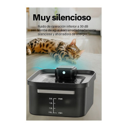 Bebedero Perro Gato Smart Automatico Sensor De Movimiento Negro