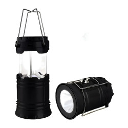 Farol Linterna  Solar Power Bank Recargable Camping Outdoor Negro