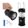 Farol Linterna  Solar Power Bank Recargable Camping Outdoor Negro