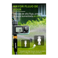 Programador Automático Riego Ecológico Ahorro Agua 1 Boca - Gris Y Verde