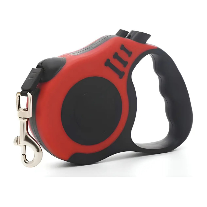 Correa Mascota Extensible Automática Retráctil 5mts 15kg Color Rojo