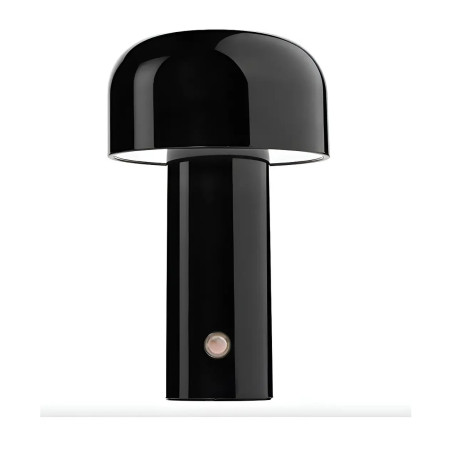 Lámpara Hongo Led Táctil Recargable 21cm Latin Domo 3 Luces Usb C Negro Negro
