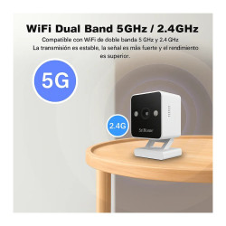 Cámara Uhd 4mp Ia Humanoide Audio 2 Vias Vision Nocturna Blanco