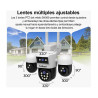 Cámara 4 Env1 8mp Exterior 360° Vision Nocturna Audio 2 Vias Blanca Y Negra