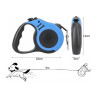 Correa Mascota Extensible Automática Retráctil 5mts 15kg Color Rosa