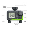 Programador De Riego Automático Rain Point 2 Zonas Pantalla Digital Jardín Gris/verde