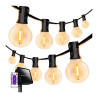 Guirnalda Led Solar 20 Bulbos Calido Kermese Decoración Luz Cálidad