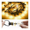 Guirnalda Led Solar 20 Bulbos Calido Kermese Decoración Luz Cálidad