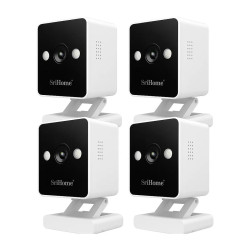 Kit 4 Cámaras 4mp Ai Humanoide Audio 2 Vias Vision Nocturna Blanco