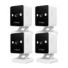 Kit 4 Cámaras 4mp Ai Humanoide Audio 2 Vias Vision Nocturna Blanco