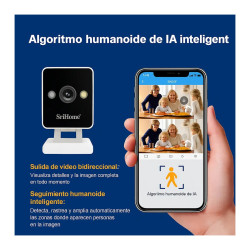 Kit 4 Cámaras 4mp Ai Humanoide Audio 2 Vias Vision Nocturna Blanco