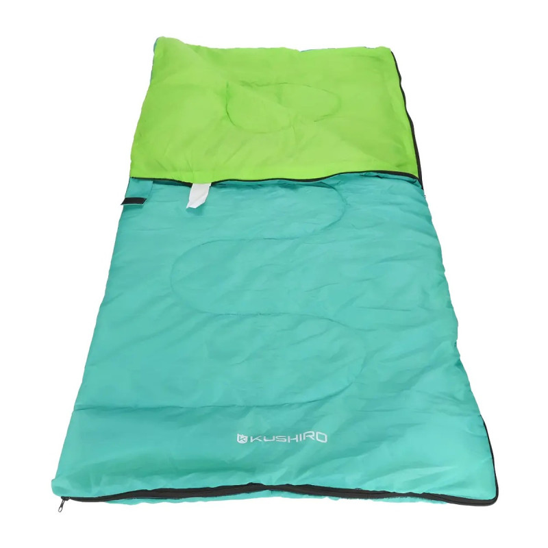 Bolsa De Dormir Kushiro Para Niños, Abrigada E Infantil Con Bolso Verde Derecho