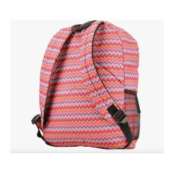 Mochila Escolar Niña Bagcherry Excelente Calidad! Color Multicilor Rosa Diseño De La Tela Geométrico