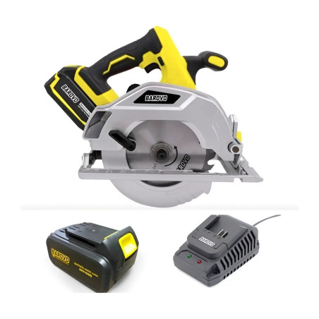 Sierra Circular Barovo Inalambrica 18v Ion Litio 4000 Mah Amarillo Negro Y Amarillo
