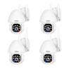 Kit 4 Cámaras Domo Ip Hd 3mp Alarma Vision Color Audio 2 Via Blanco