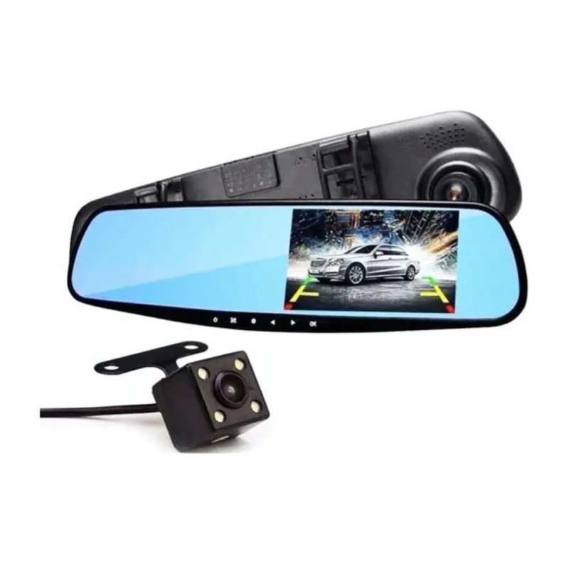 Espejo Retrovisor Camara Fronta Testigo Auto Hd+camara Atras