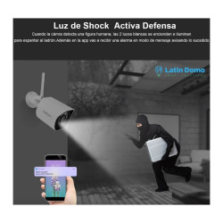 Cámara Ip Exterior 5mp Uhd Vision Noct Color Wifi 5g Audio  Blanco