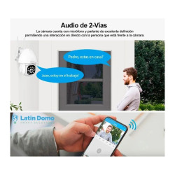 Kit 2 Cámaras Domo Ip Hd 3mp Alarma Vision Color Audio 2 Via Blanco