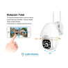 Kit 2 Cámaras Domo Ip Hd 3mp Alarma Vision Color Audio 2 Via Blanco