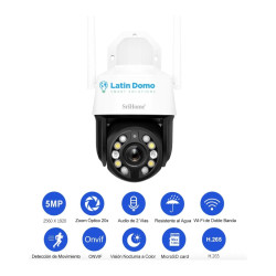 Cámara Domo 5mp Zoom 20x Audio 2 Vías Visión Nocturna 40mt Blanco