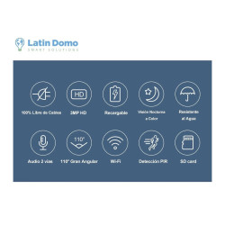 Kit 2 Cámaras Inalambricas A Batería  Wifi Audio 2 Vias 