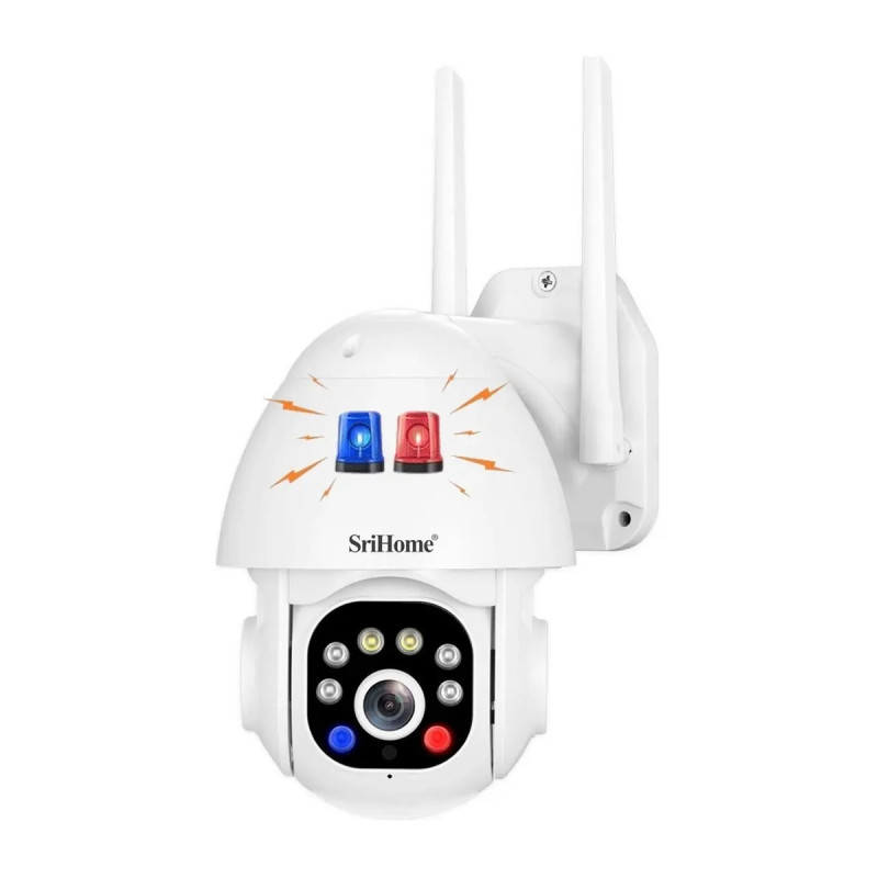 Cámara Domo Ip Hd 3mp Vision Color Audio Alarma Memoria 32gb Blanco