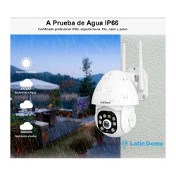 Cámara Domo Ip Hd 3mp Vision Color Audio Alarma Memoria 32gb Blanco