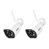 Kit 2 Cámaras Ip Exterior 5mp Uhd Vision Noct Color Wifi 5g  Blanco