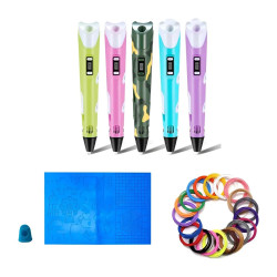 Lapicera 3d + Kit 20 Filamentos + Base Stencil Pvc + Fuemte 