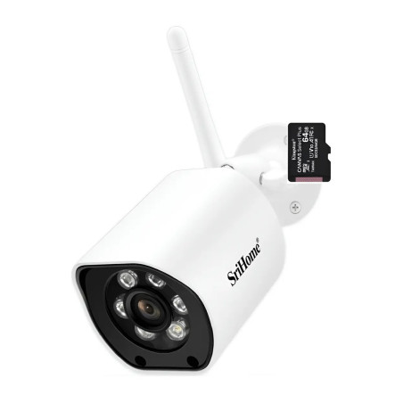 Camara Ip 5mp Color Wifi 5g Memoria 64gb Monitoreo Seguro Blanco