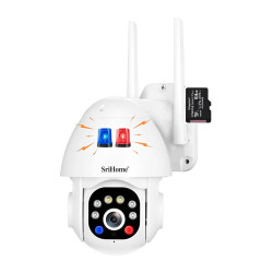 Camara Domo Ip Hd 3mp Vision Color Alarma Memoria 64gb Blanco