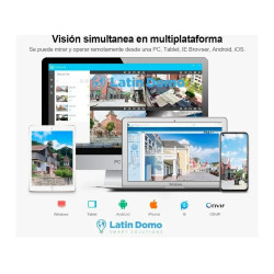 Camara Domo Hd 3mp Vigilancia Confiable Alarma Memoria 64gb Blanco