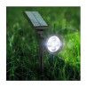 Reflector Solar Led Estaca Farol Recargable Luz Fría Etheos Estructura Negro